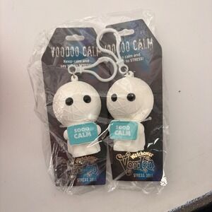 Watchover Voodoo Calm Stress Doll Keychain 2 Pack White Squishy Figures REF 022